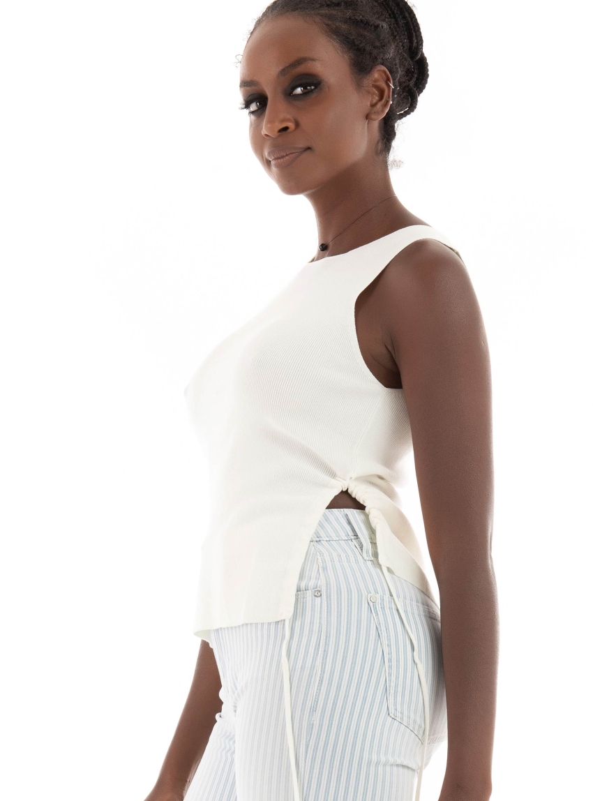 JJXX Dahlia Knit Top - White