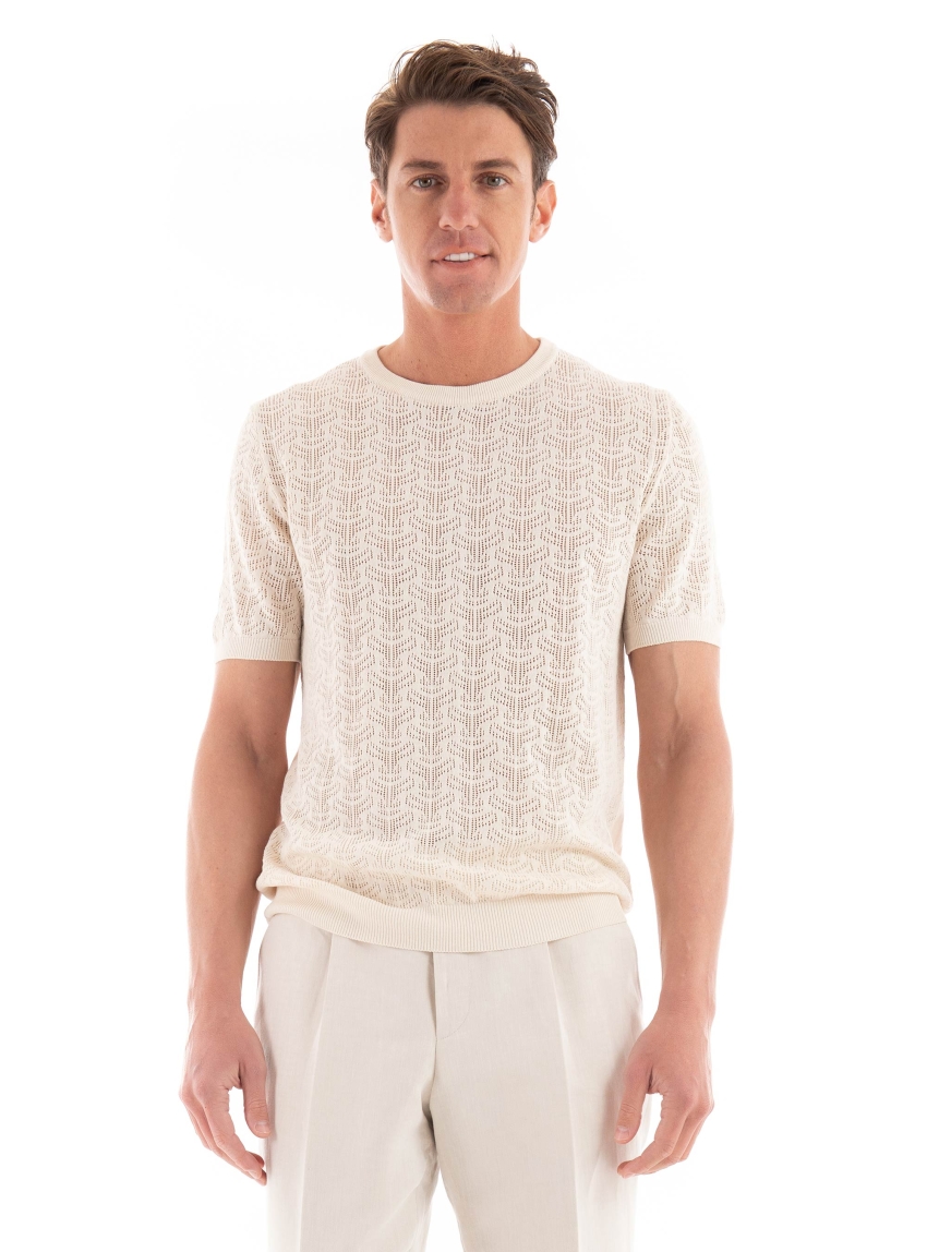 Paul Miranda Knitted T-Shirt - Ecru