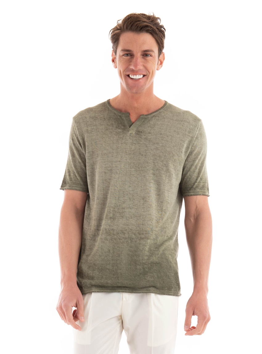 Paul Miranda Knitted T-Shirt - Olive