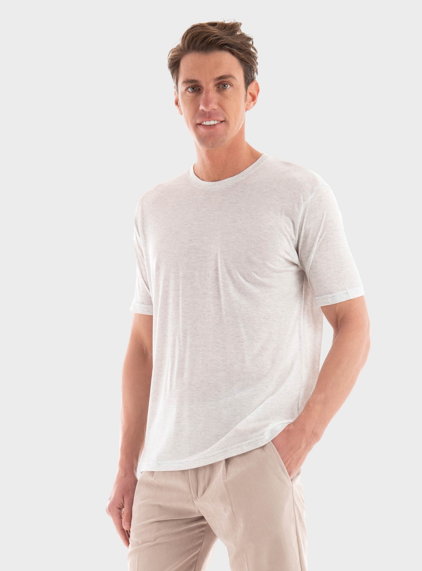 Paul Miranda T-Shirt - Light Grey Melange