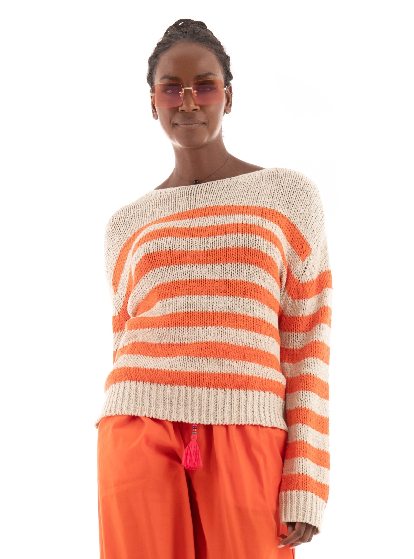 Marc O Polo Boat Neck Knit - Orange