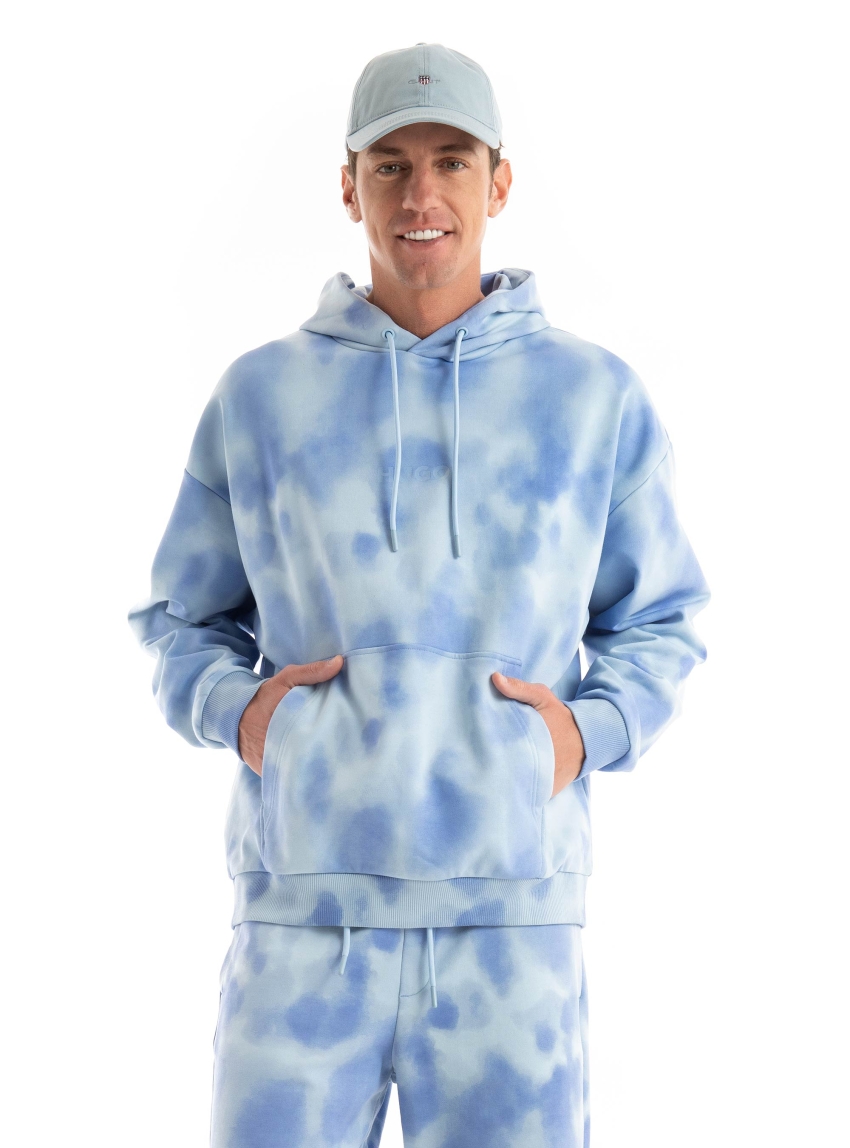 HUGO Oversize Fit Hoodie Dolta - Light Blue