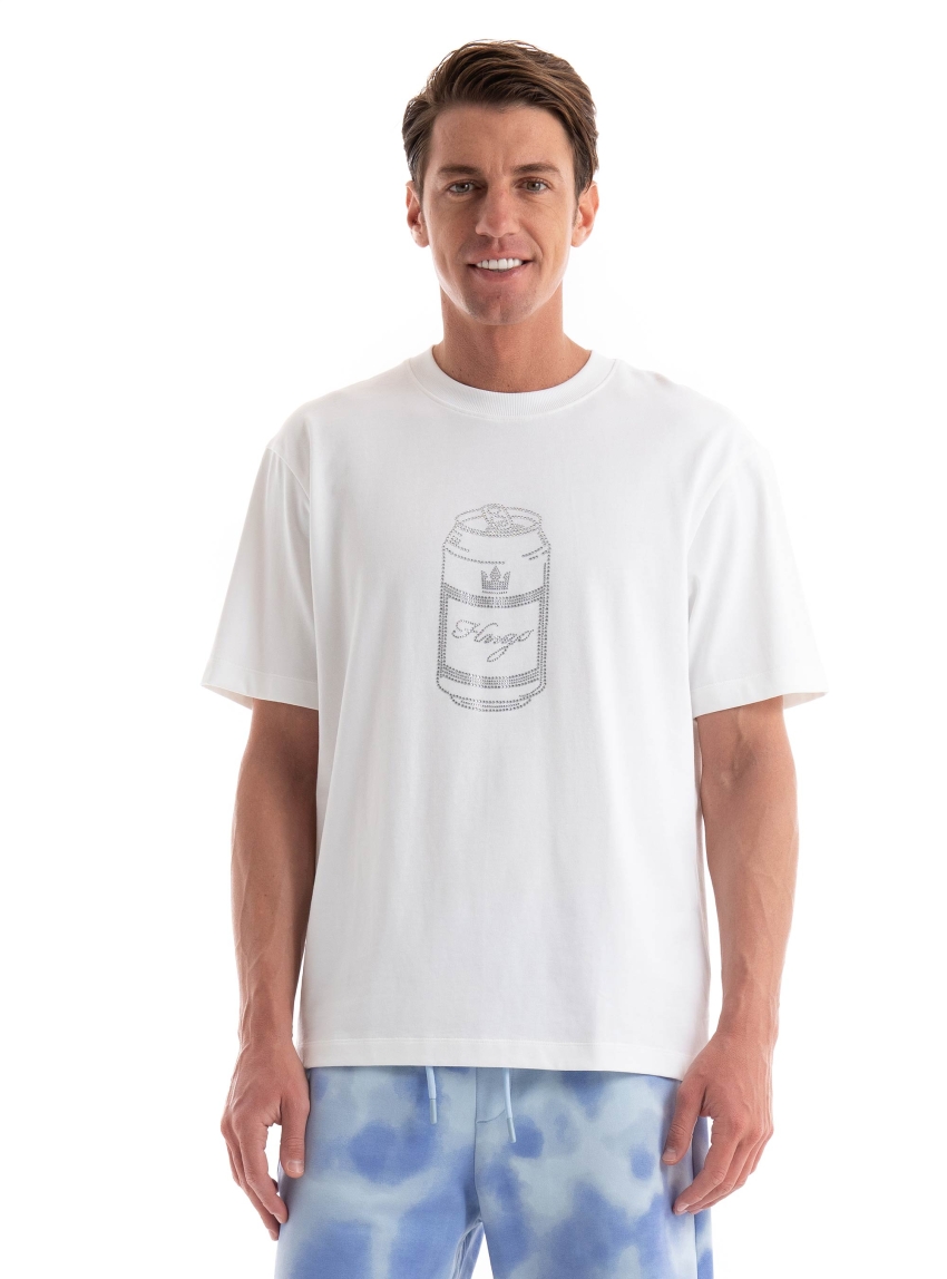 HUGO Relaxed Fit T-Shirt Deondrin - White