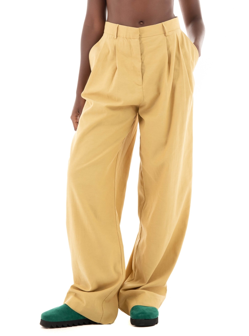 Black & Black Pants - Beige