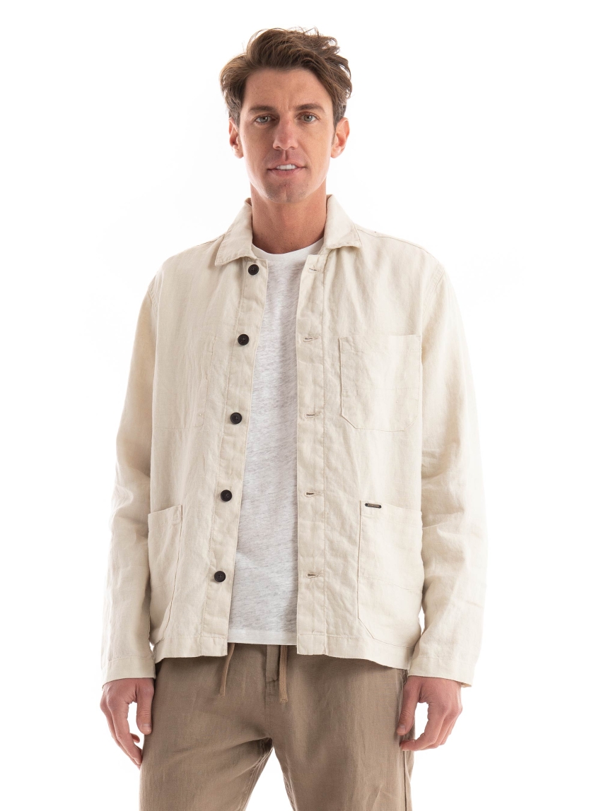 Dstrezzed Crisp Chore Jacket - Off White