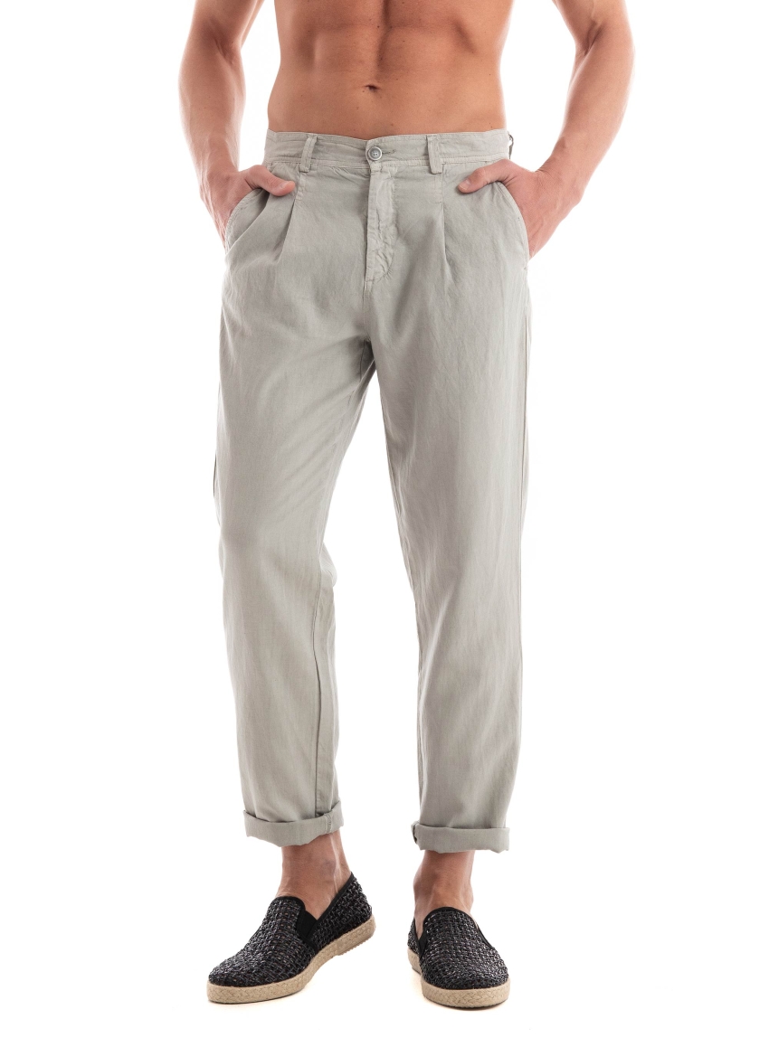 Dirty Laundry Linen Blend Pants - Grey