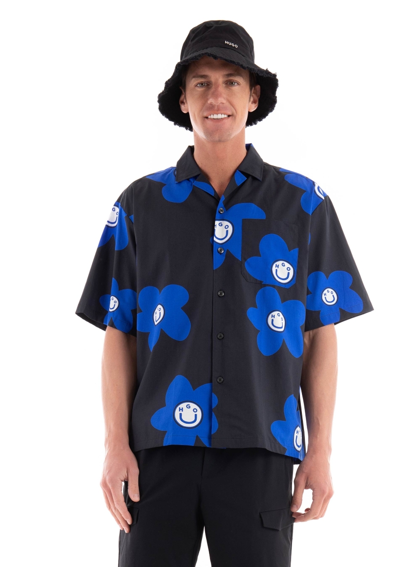 HUGO Oversize Fit Shirt        Eligino - Black