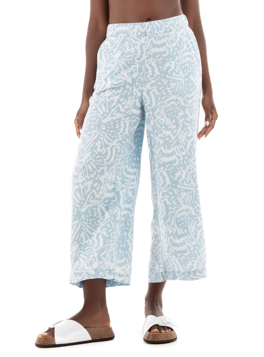 Vero Moda Bree Mid Waist Wide Culotte Pants - Light Blue