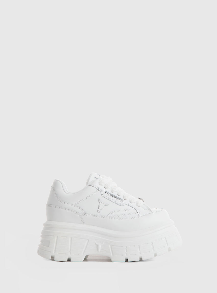 Windsor Smith Swerve Leather Sneakers - White