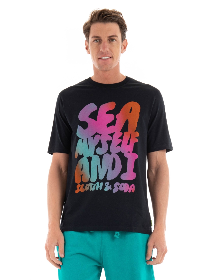 Scotch & Soda Front Artwork T-Shirt - Black