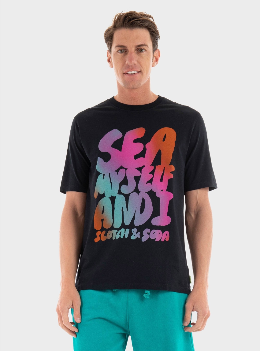 Scotch & Soda Front Artwork T-Shirt - Black