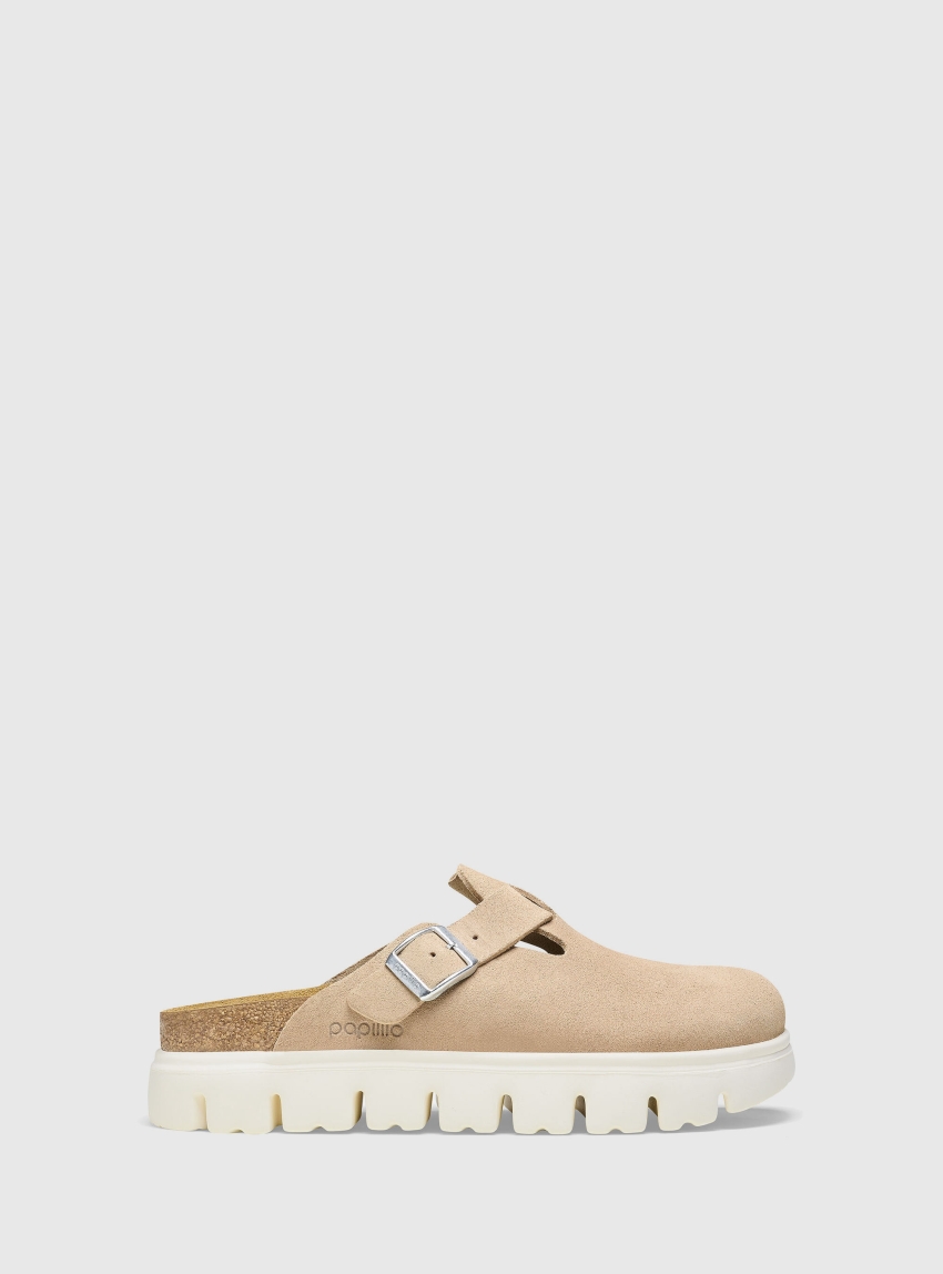 Birkenstock X Papillio Boston Chunky Narrow Fit Sandals - Light Beige