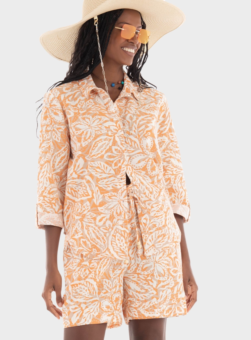 Vero Moda Nethe 3/4 Shirt - Light Salmon