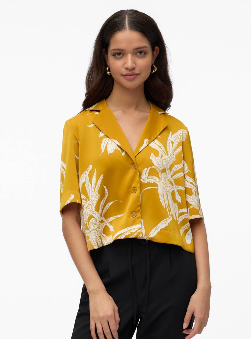Vero Moda Keila Cropped Shirt - Rust