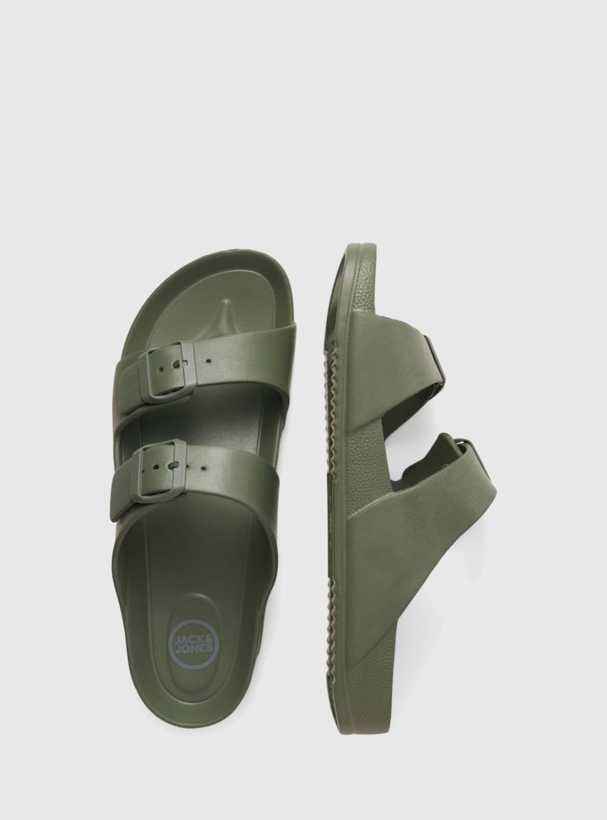 Jack & Jones Croxton Moulded Sandals - Khaki