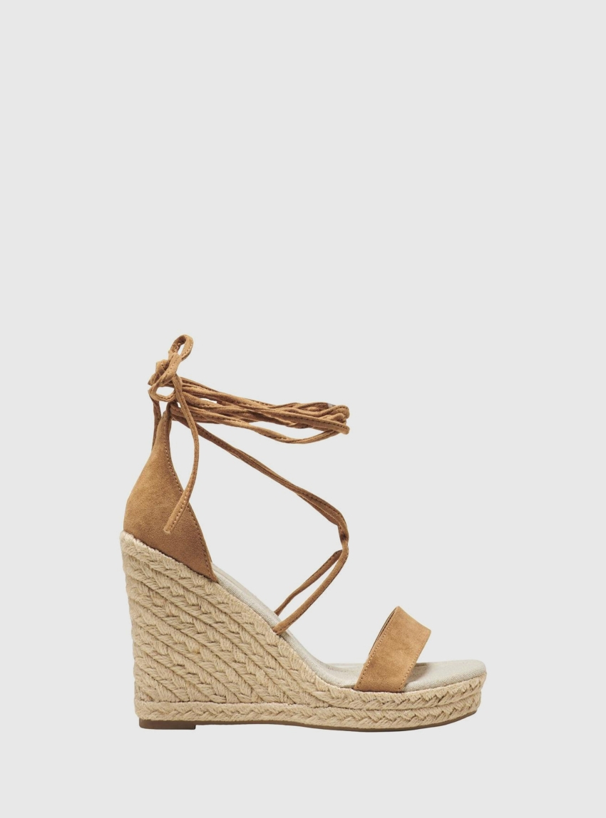 Only Amelia-17 Wrap Wedge Heel - Cognac