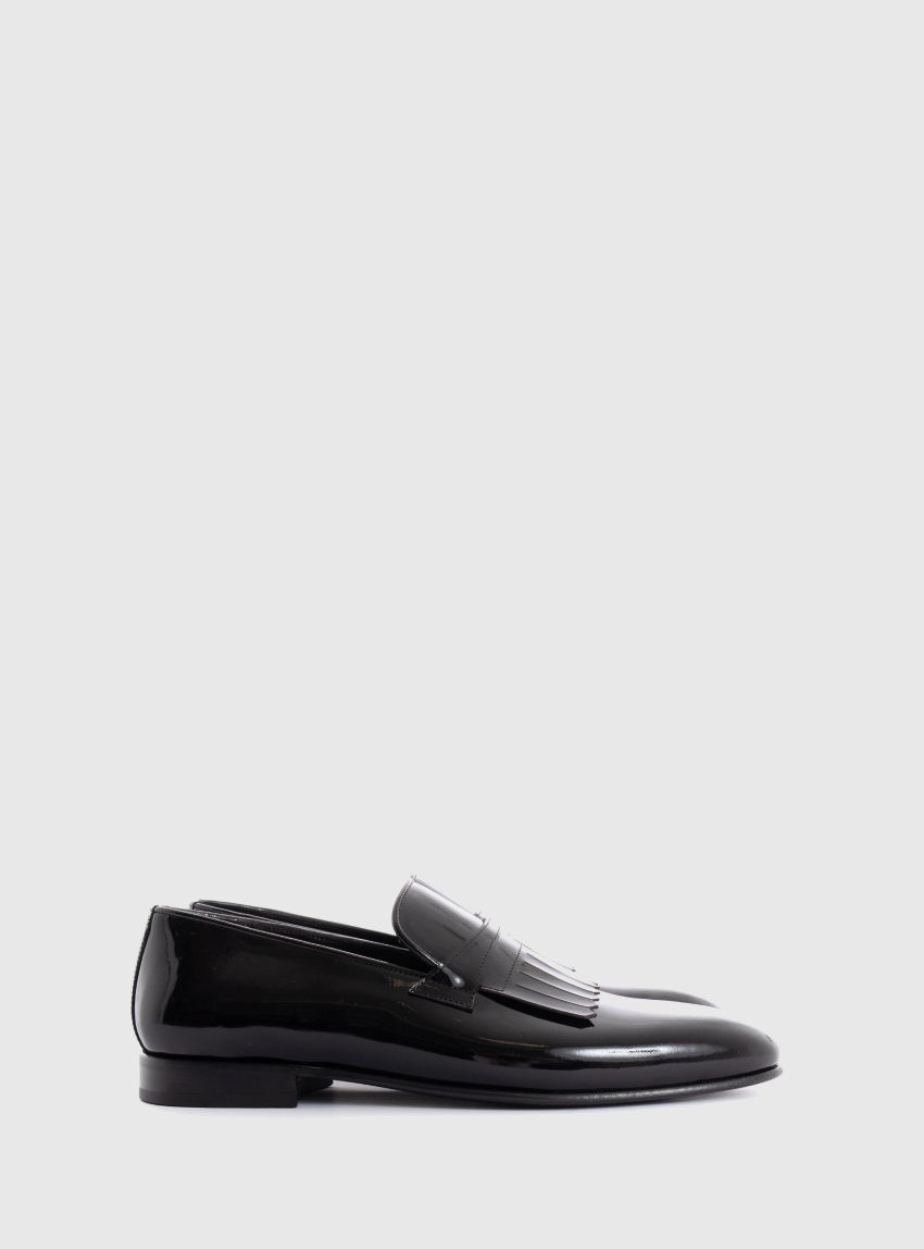 Per La Moda Leather Loafers - Black