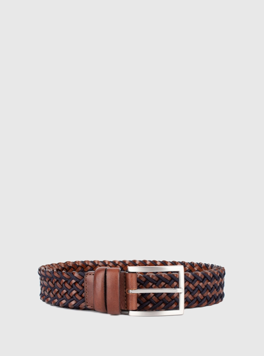 Campus Braided Belt - Rust