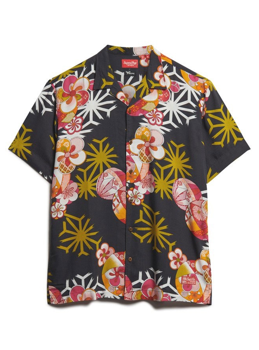 Superdry D3 Ovin Hawaiian Resort Shirt - Black