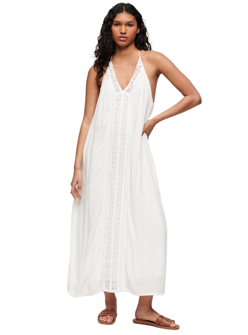Superdry D3 Ovin Ibiza Cami Maxi Dress - Off White