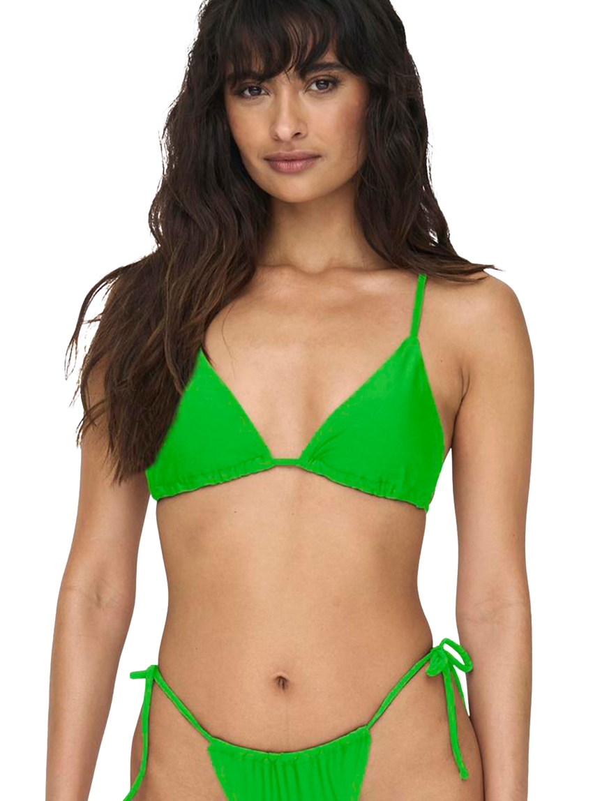 Only Carrie Triangle Tie Bikini Top - Green