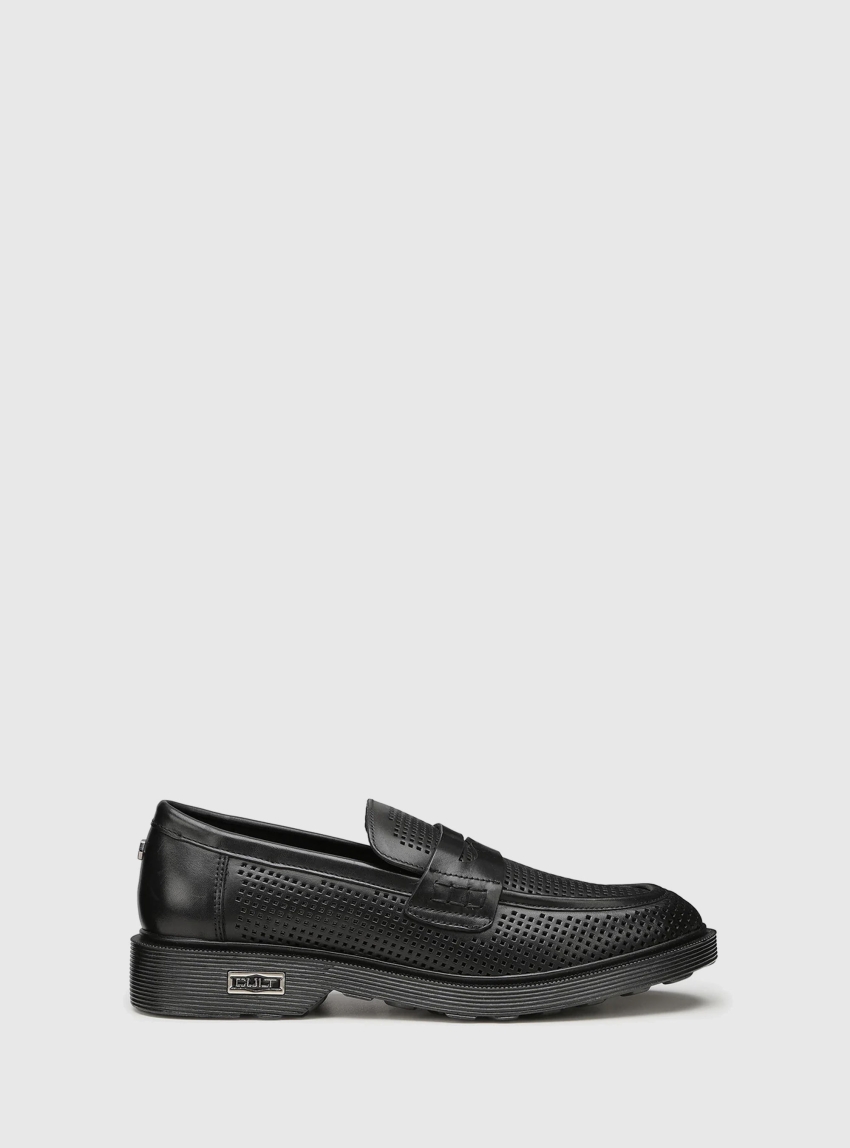 Cult Ozzy Leather Loafers - Black
