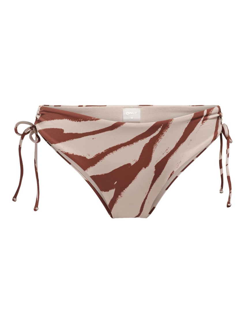 Only Bari String-Knot Bikini Brief - Brown