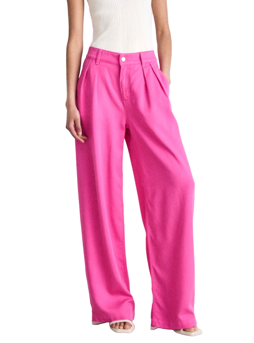 BOSS Wide Leg  Trousers In Sotf Twill C_Tanjura-W - Fuchsia