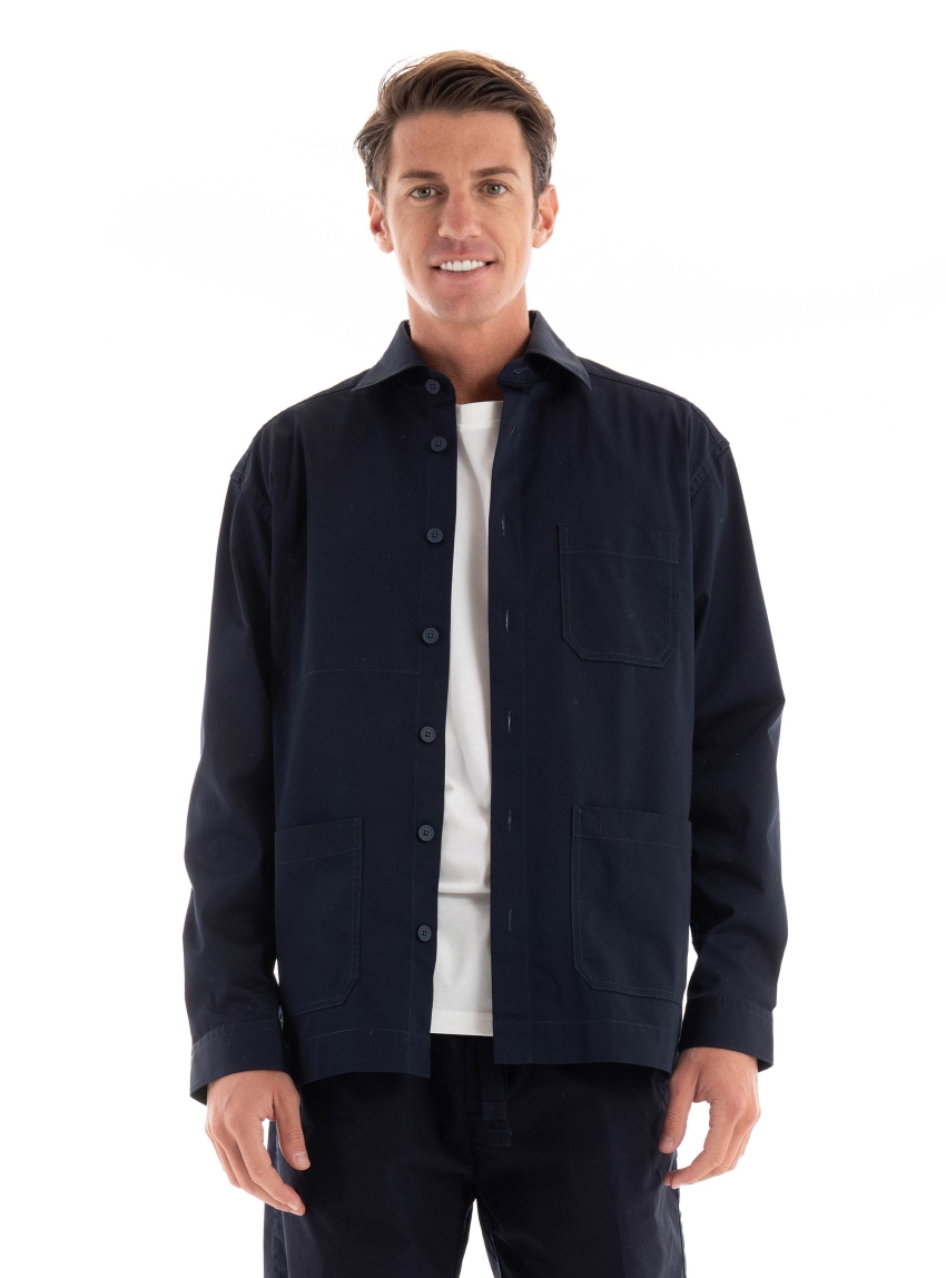BOSS Relaxed Fit Overshirt P-CORY-4P-242 - Dark Blue