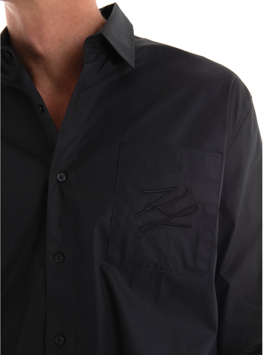 Karl Lagerfeld 3D KL Monogram Shirt - Black