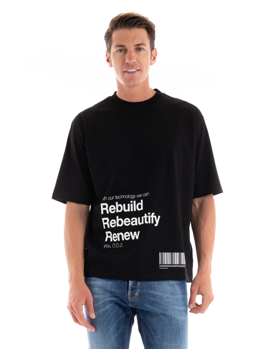 Dsquared REBUILD REBEAUTIFY RENEW Loose Fit T-Shirt - Black
