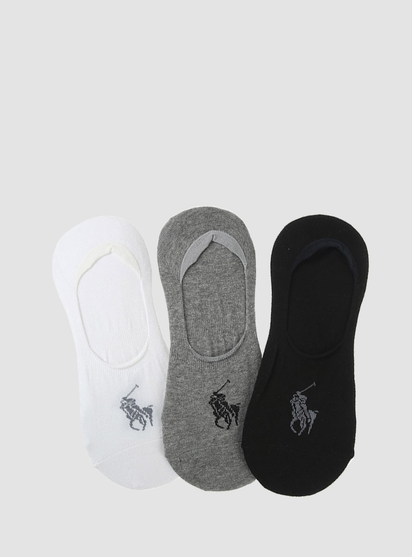 Polo Ralph Lauren Big Pony No-Show-Liner 3-Pack - Multi Colors