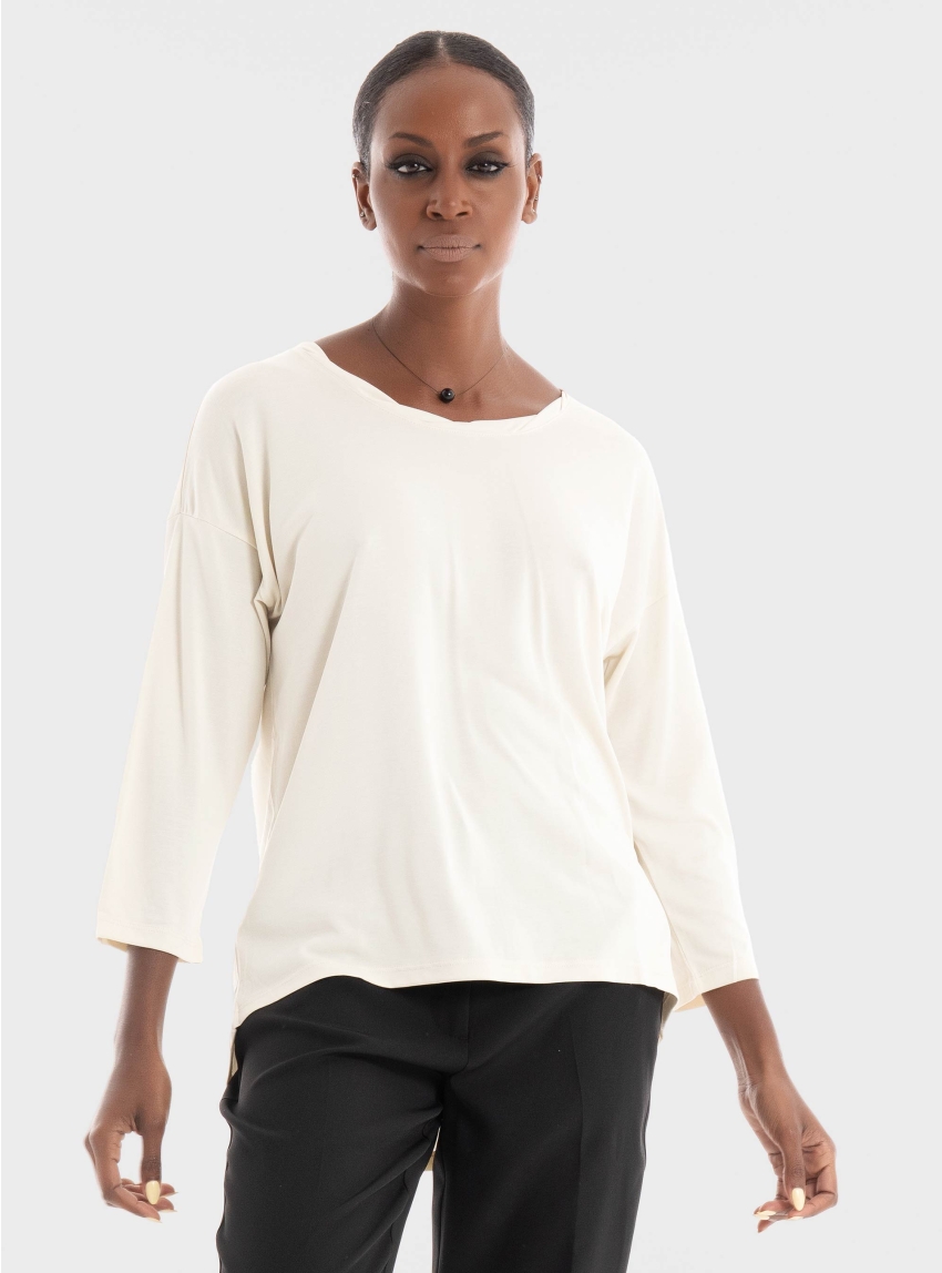 Only Hannah 3/4 Top - Ecru