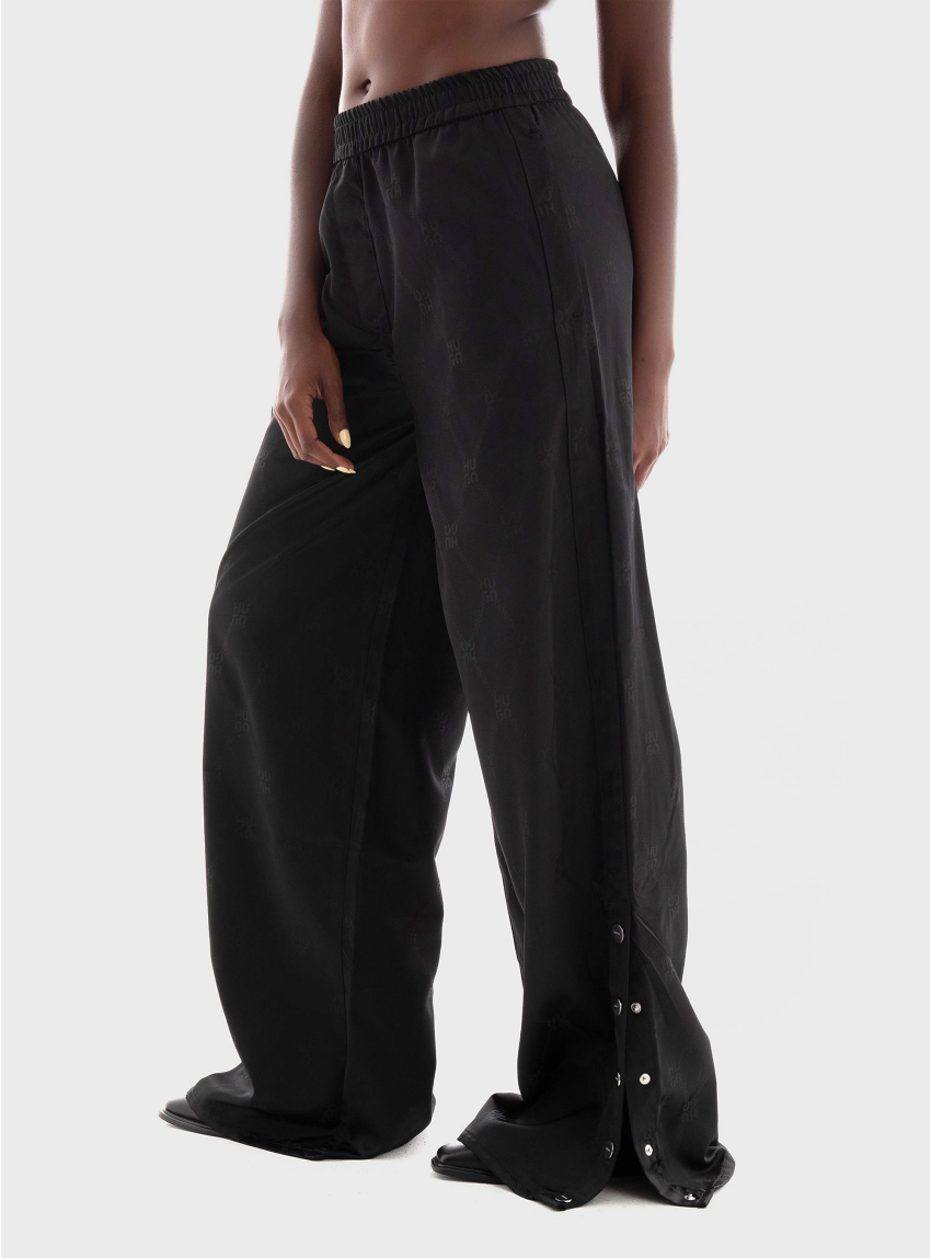HUGO Relaxed Fit Trousers Hacelia-1 - Black