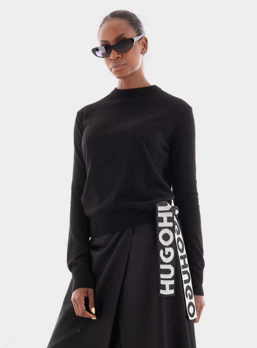 HUGO Knitted Top Stiel - Black