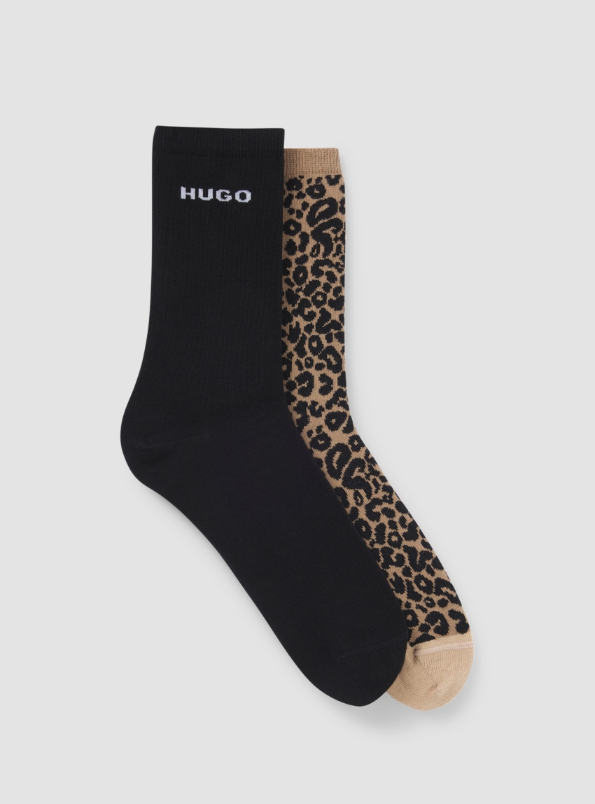 HUGO Two-Pack Socks  2P RS LEO CC W - Black