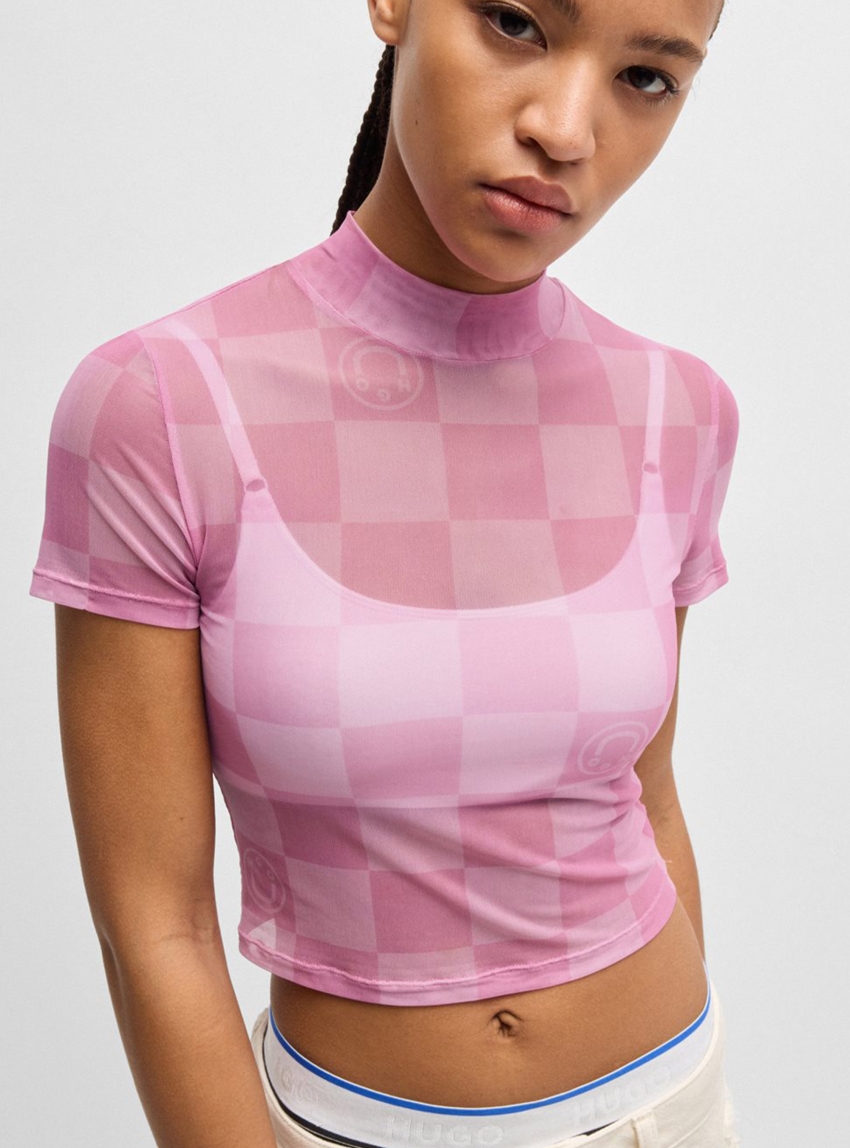 HUGO Crop Top Dalorra_B - Pink
