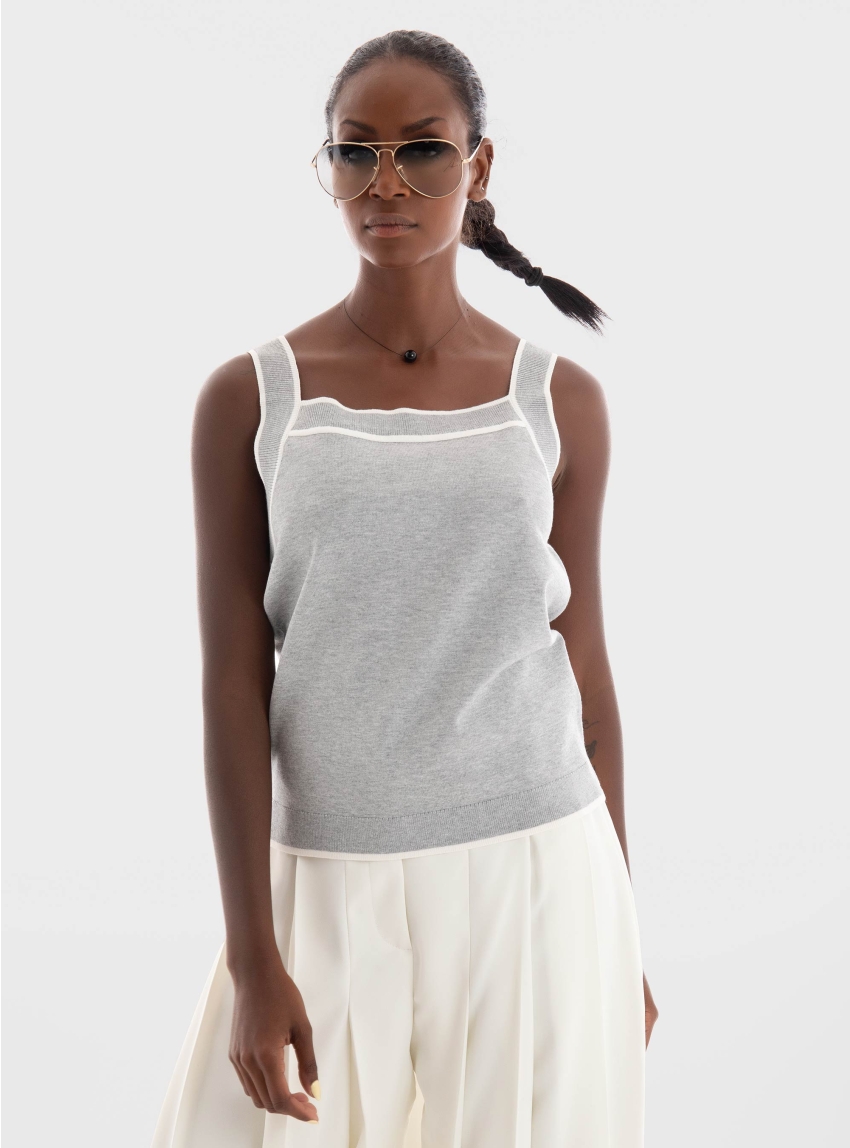 BOSS Knitted Top Flimi - Light Grey