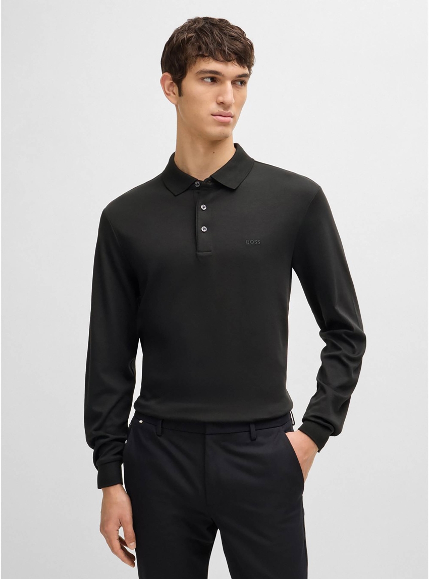 BOSS Interlock Regular Fit Polo Shirt Pado 30 - Black