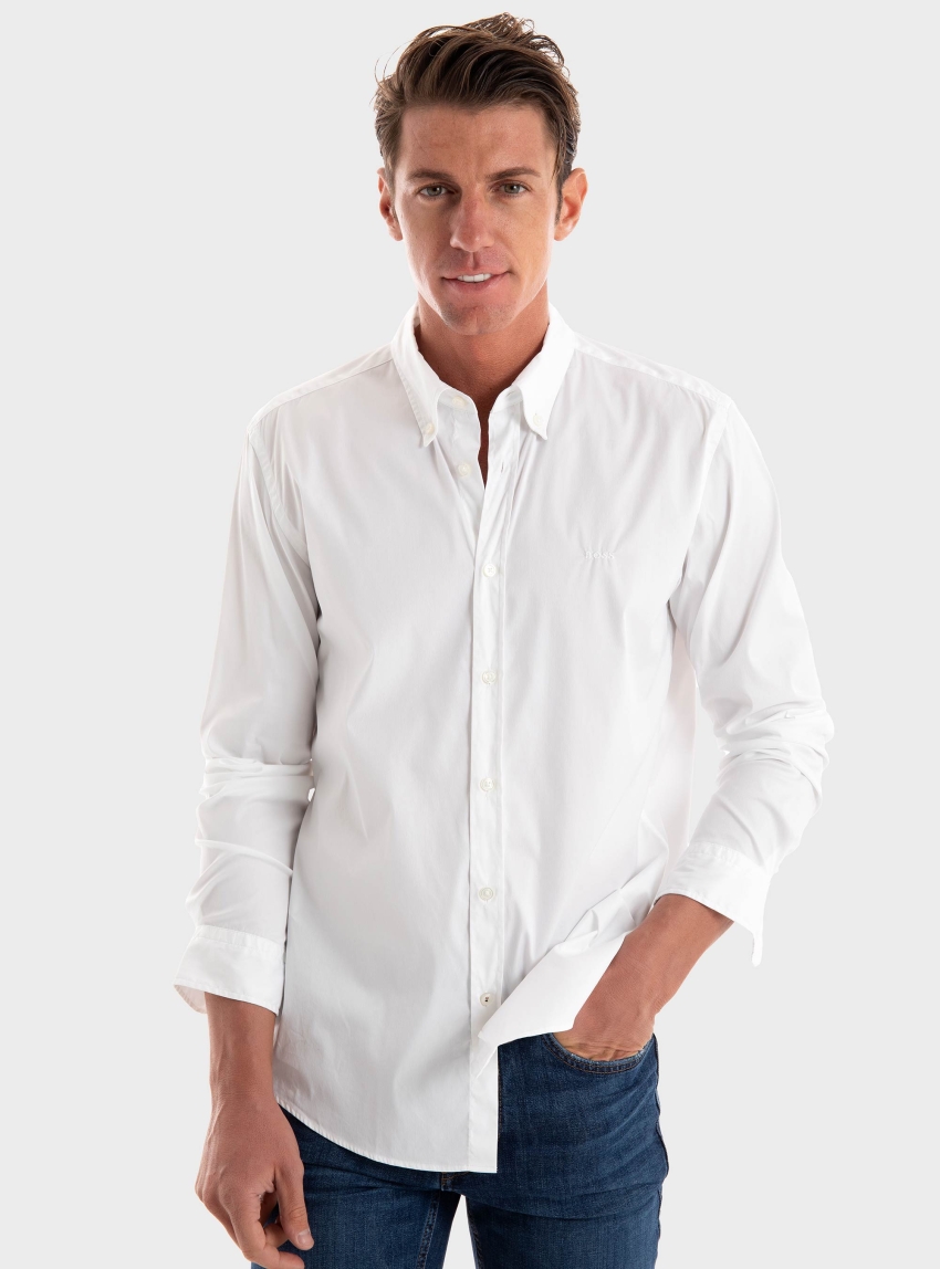 BOSS Slim Fit Shirt H-ROAN-BD-E-C1-243 - White