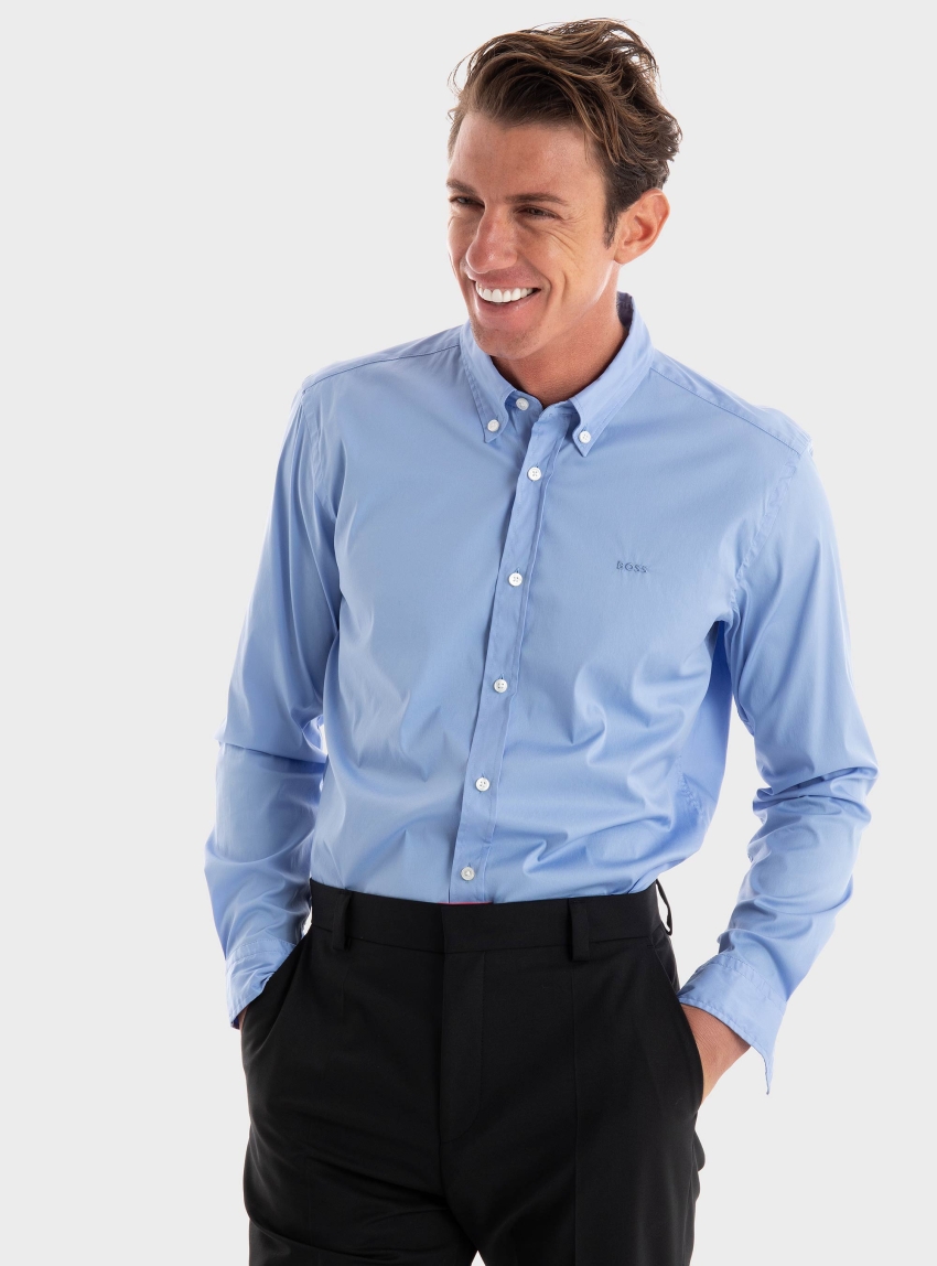 BOSS Slim Fit Shirt H-Roan-BD-E-C1-243 - Sky Blue
