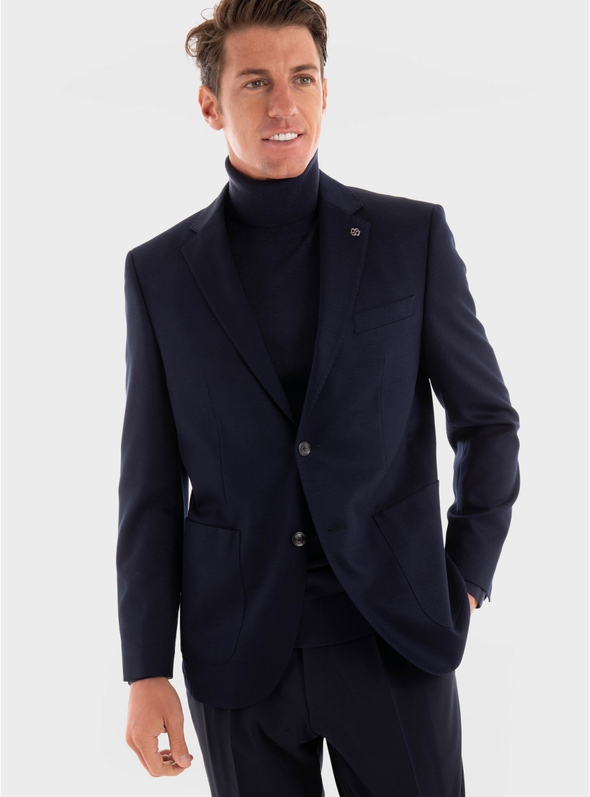 BOSS Regular Fit Blazer H-Janson-233 - Dark Blue