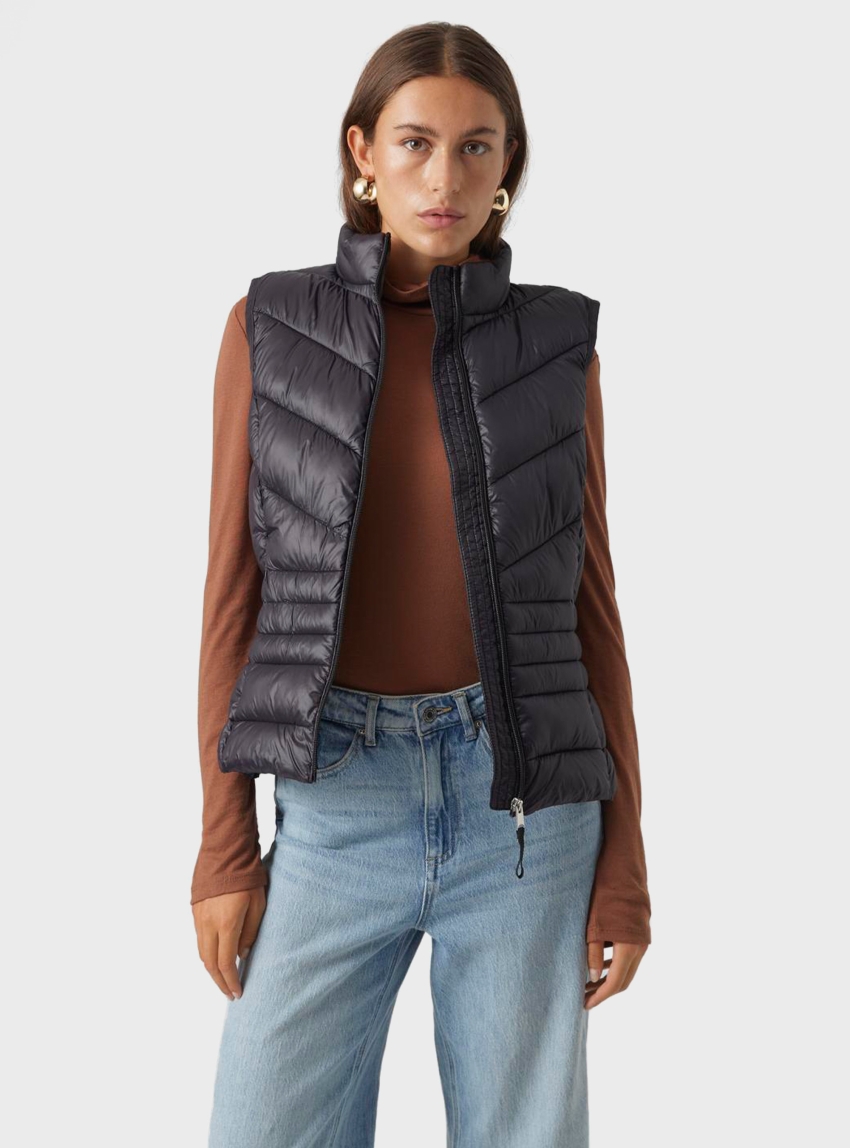 Vero Moda Sorayasiv Short Waistcoat - Black