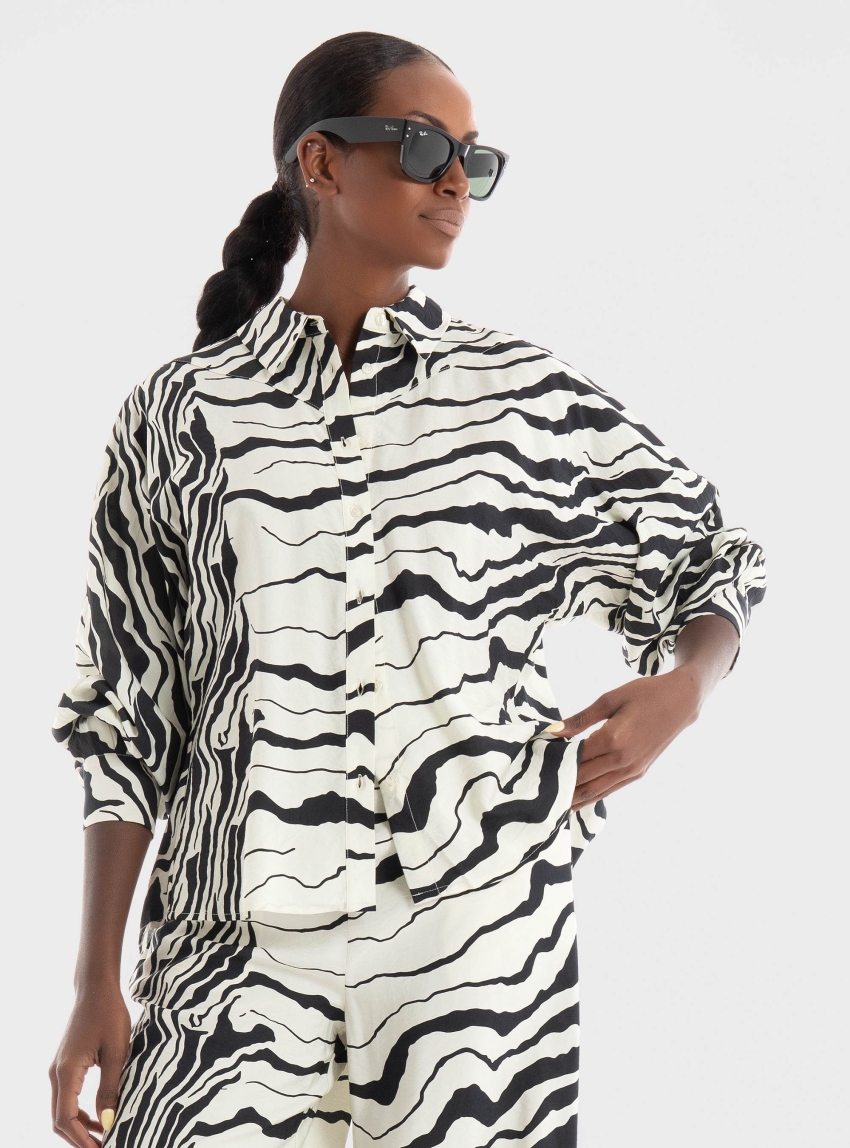 Only Cille Oversized Shirt - White