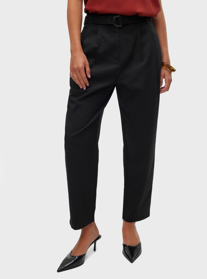 Vero Moda Laylah High Waist Ankle Pants - Black