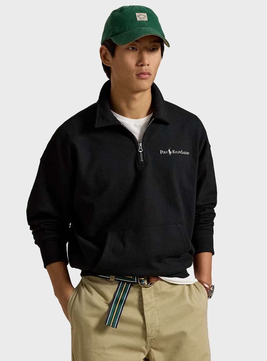 Polo Ralph Lauren Fleece Polo Sweater - Black