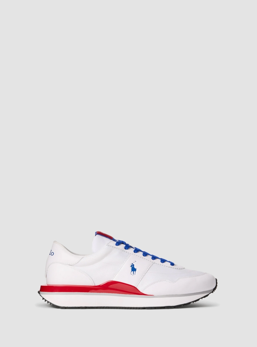Polo Ralph Lauren Train 89 Leather & Oxford Trainers - White