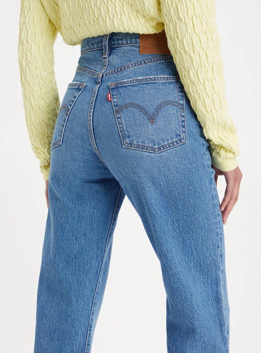 Levi's Ribcage Straight Ankle Jeans - Medium Aged Denim
