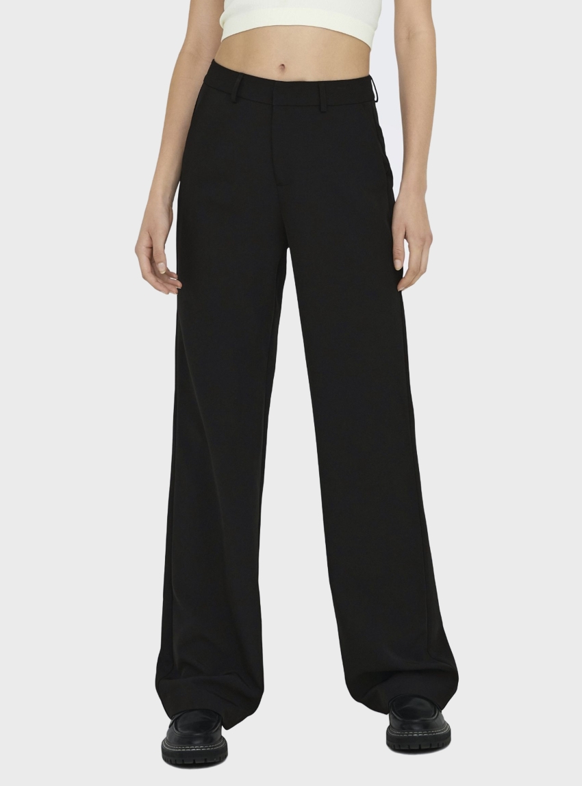Only Berry Life High Waist Wide Pants - Black