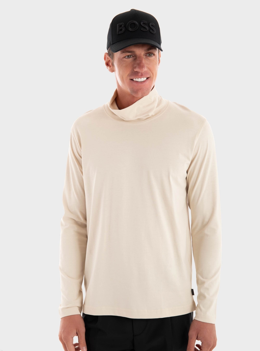 Jack & Jones Premium Bushwick Ethan Roll Neck Blouse - Beige